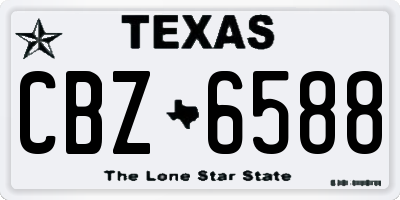 TX license plate CBZ6588