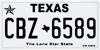 TX license plate CBZ6589