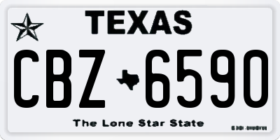 TX license plate CBZ6590