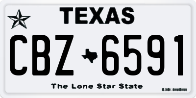 TX license plate CBZ6591