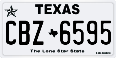 TX license plate CBZ6595