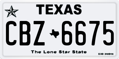 TX license plate CBZ6675