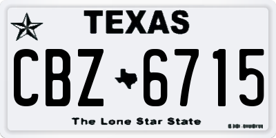 TX license plate CBZ6715