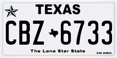 TX license plate CBZ6733