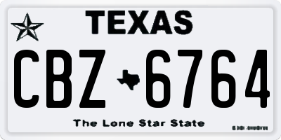 TX license plate CBZ6764