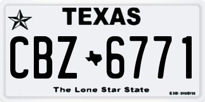 TX license plate CBZ6771