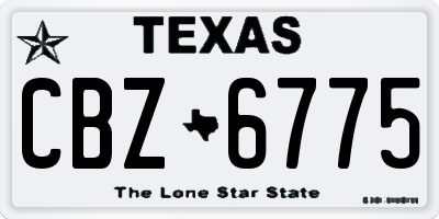TX license plate CBZ6775