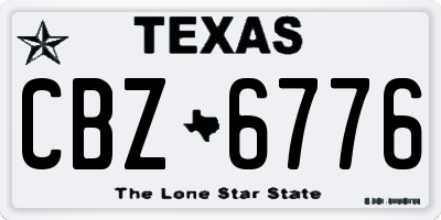 TX license plate CBZ6776