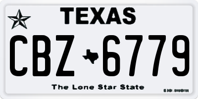 TX license plate CBZ6779
