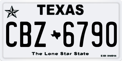 TX license plate CBZ6790
