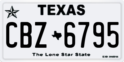 TX license plate CBZ6795