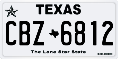 TX license plate CBZ6812