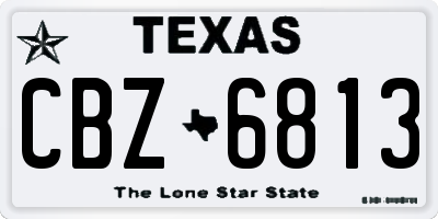 TX license plate CBZ6813