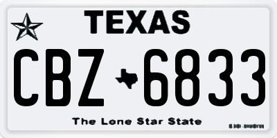 TX license plate CBZ6833