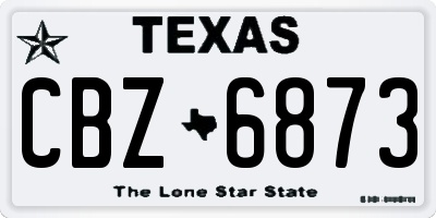 TX license plate CBZ6873