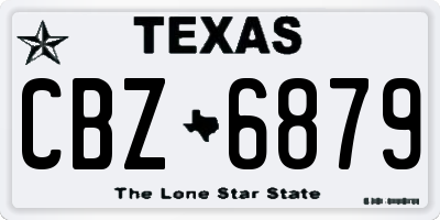 TX license plate CBZ6879