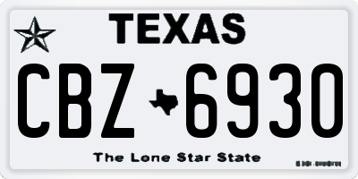 TX license plate CBZ6930