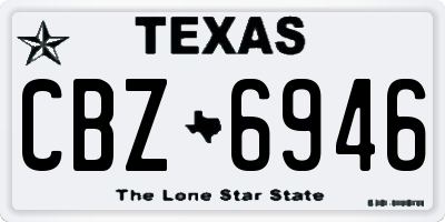 TX license plate CBZ6946