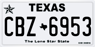 TX license plate CBZ6953