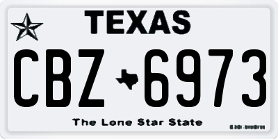 TX license plate CBZ6973