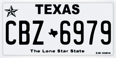TX license plate CBZ6979
