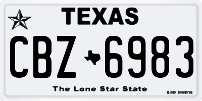 TX license plate CBZ6983