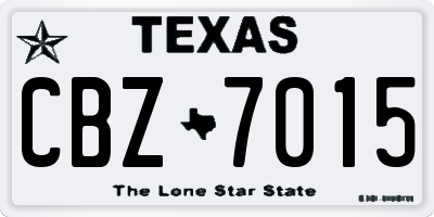 TX license plate CBZ7015