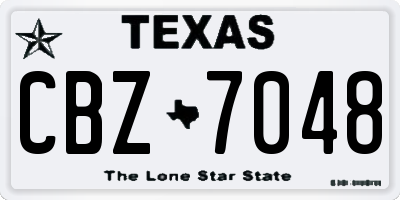 TX license plate CBZ7048