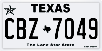 TX license plate CBZ7049