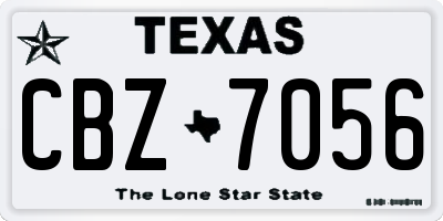 TX license plate CBZ7056