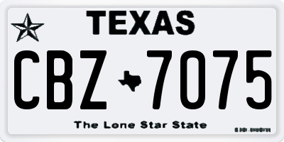 TX license plate CBZ7075