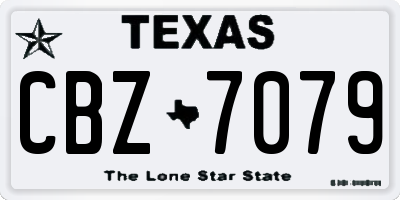 TX license plate CBZ7079