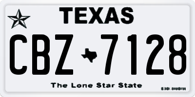 TX license plate CBZ7128