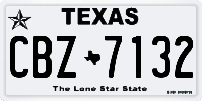 TX license plate CBZ7132