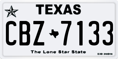 TX license plate CBZ7133