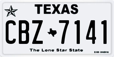 TX license plate CBZ7141