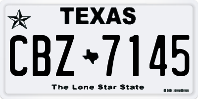 TX license plate CBZ7145