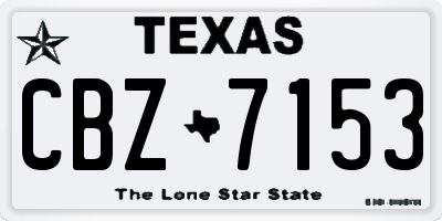 TX license plate CBZ7153