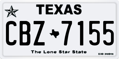TX license plate CBZ7155