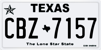 TX license plate CBZ7157