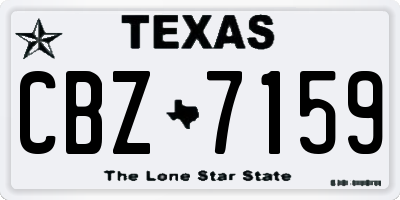TX license plate CBZ7159