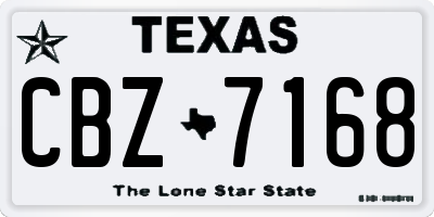 TX license plate CBZ7168
