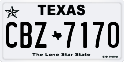 TX license plate CBZ7170