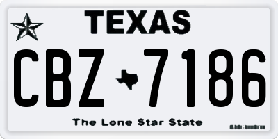 TX license plate CBZ7186