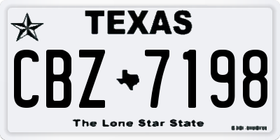 TX license plate CBZ7198