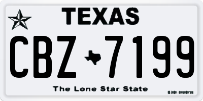 TX license plate CBZ7199
