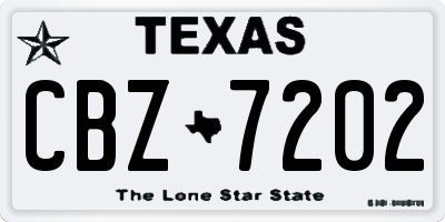 TX license plate CBZ7202