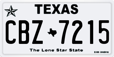 TX license plate CBZ7215