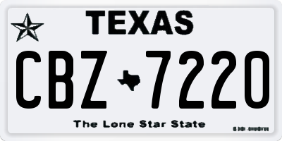 TX license plate CBZ7220