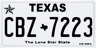 TX license plate CBZ7223